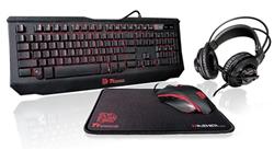 KIT TECLADO MOUSE AURICULAR Y PAD MOUSE THERMALTAKE KNUCKER 4 IN 1 GAMING