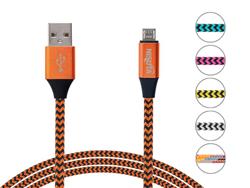 CABLE USB A MICRO USB 1 M 2.4A CON MALLA DE TELA NISUTA NSCATEMI