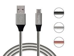 CABLE USB A MICRO USB 1 M 2.1A CON MALLA DE METAL NISUTA NSCAMEMI