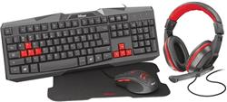 KIT TECLADO MOUSE AURICULAR Y PAD MOUSE TRUST ZIVA 4 IN 1 GAMING