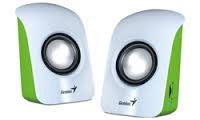 PARLANTES GENIUS 2.0 SP-U115 USB GREEN/WHITE