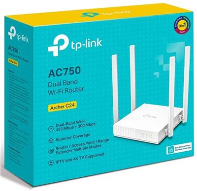 ROUTER WIRELESS DUAL BAND TP-LINK ARCHER C24 AC750