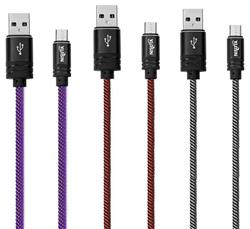 CABLE USB A MICRO USB 1.80M 2.4A CON MALLA DE TELA NISUTA NSCATEMI2