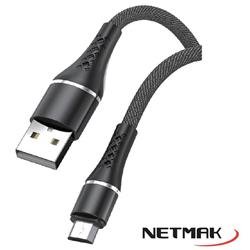 CABLE USB A MICRO USB 1 M 2A NETMAK NM-117 STRONG SERIES