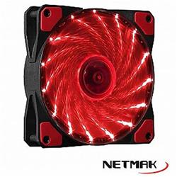 COOLER NETMAK NM-12025R 12CM RED