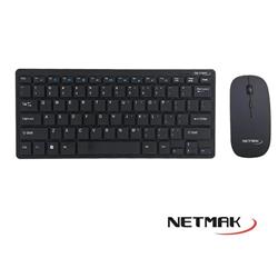 KIT TECLADO Y MOUSE WIRELESS NETMAK NM-KB570B ULTRA SLIM SILENT