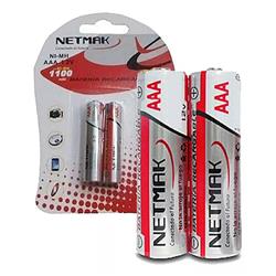 PILAS RECARGABLES AAA 1100MAH NETMAK NM-AAA110 X2 UNIDADES