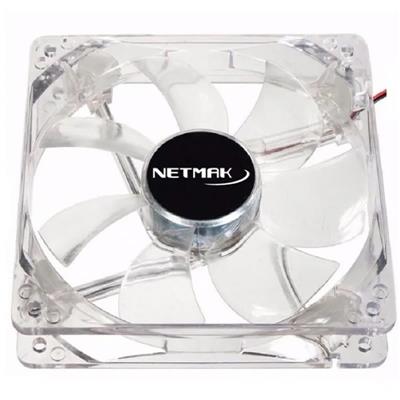 COOLER P/ GABINETE 8 CMS NETMAK NM-8025-T TRANSPAR