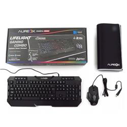 KIT TECLADO MOUSE AURICULAR Y PAD MOUSE AUREOX LIFELIGHT ARXP-GC1000 4 IN 1 GAMING