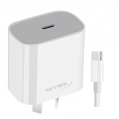 CARGADOR NETMAK NM-CP8 1 USB C PD 20W CON CABLE