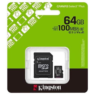 MEMORIA MICRO SD 64GB KINGSTON CANVAS SELECT PLUS 