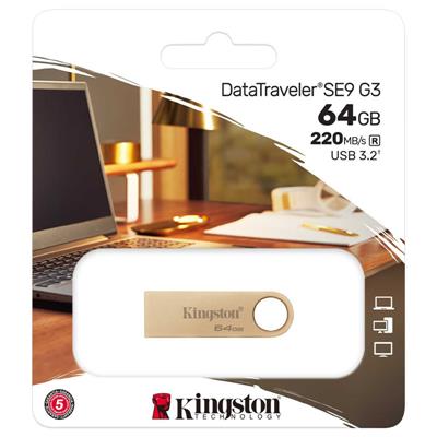 PENDRIVE 64GB KINGSTON USB 3.2 DATATRAVELER SE9 G3