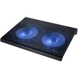 BASE P/ NOTEBOOK TRUST DUAL FANS BLUE