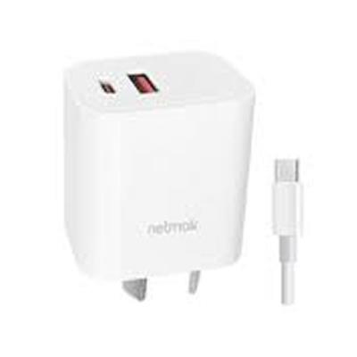 CARGADOR NETMAK NM-CP28 1 USB QC 3.0 + 1 USB C PD 