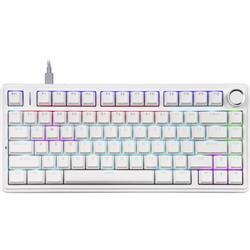 TECLADO AULA F75 WIRED MECHANICAL SWITCH OUTEMU RED 75% RGB INGLES WHITE