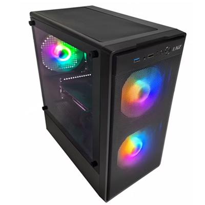 GABINETE LNZ M11 M11-SF-FRGB TEMPERED GLASS BLACK