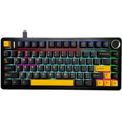 TECLADO AULA F75 WIRED MECHANICAL SWITCH OUTEMU RED 75% RGB INGLES BLACK ORANGE BLUE