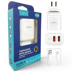 CARGADOR INOVA CAR-5100C 5.1A 2 USB A + CABLE USB-C