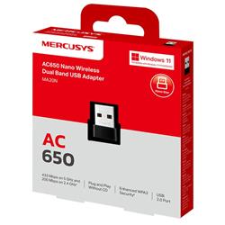 PLACA DE RED USB WIRELESS DUAL BAND MERCUSYS MA20N NANO AC650